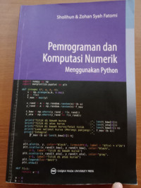 Image of PEMROGRAMAN DAN KOMPUTASI NUMERIK MENGGUNAKAN PYTHON